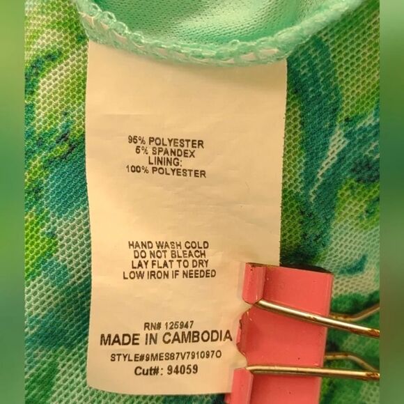 Juniper + Lime Green Tie Front Stretch Lined Tunic Top Size Large Petite LP - Picture 13 of 13